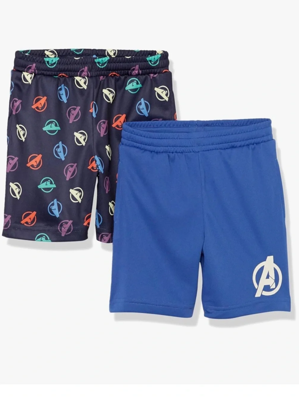 Marvel Avenger Kids Blue Athletic Shorts blue Multicolor Logo 2 Pairs youth med